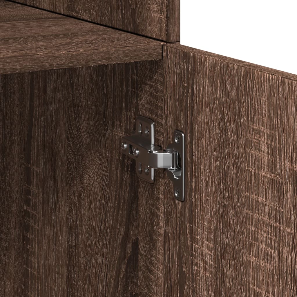 Armário de arrumação derivados de madeira carvalho castanho - Image 8