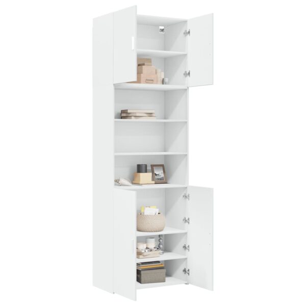Armário alto 80x42,5x249 cm derivados de madeira branco - Image 2
