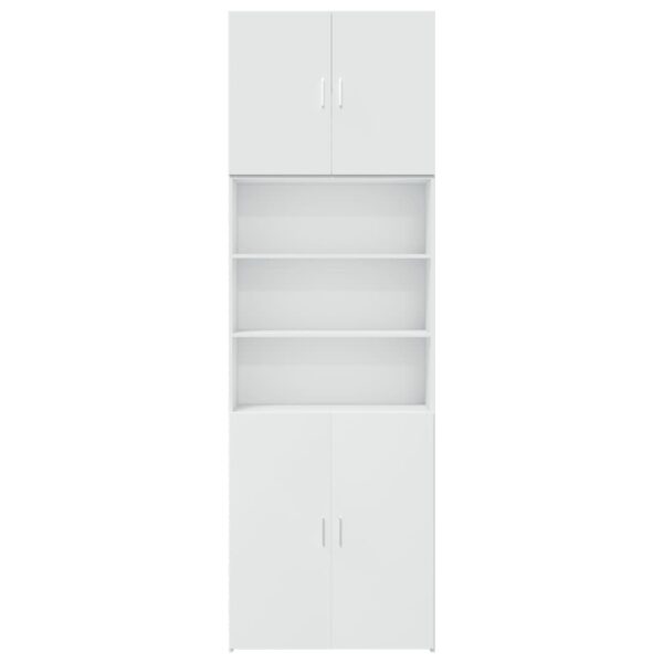 Armário alto 80x42,5x249 cm derivados de madeira branco - Image 4