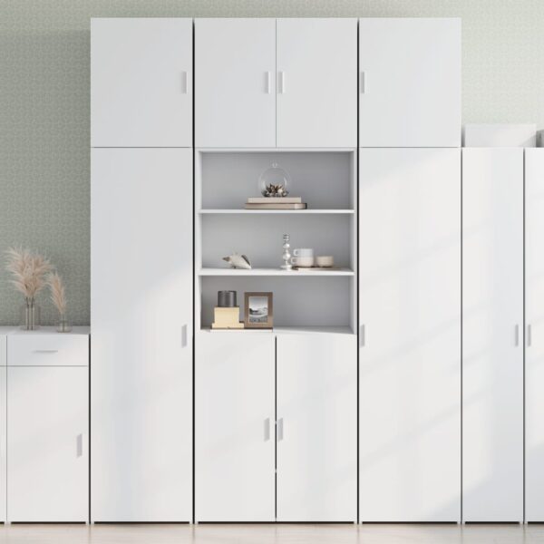 Armário alto 80x42,5x249 cm derivados de madeira branco