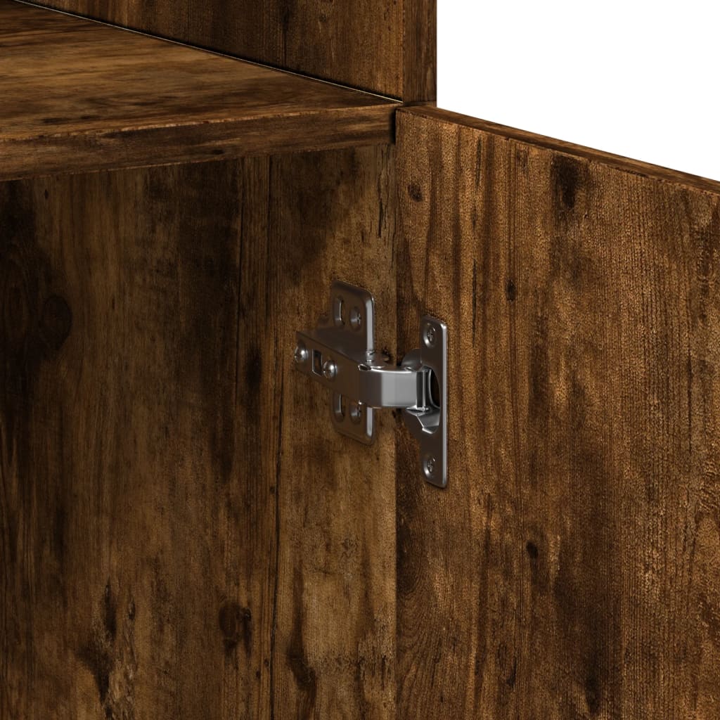 Armário alto 80x42,5x249cm derivados de madeira carvalho fumado - Image 9