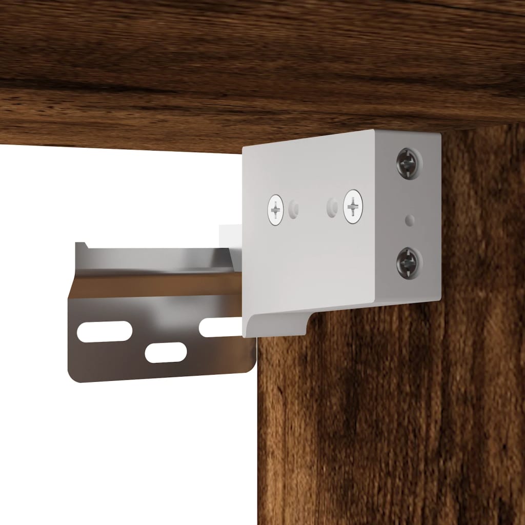 Armário alto 80x42,5x249cm derivados de madeira carvalho fumado - Image 10