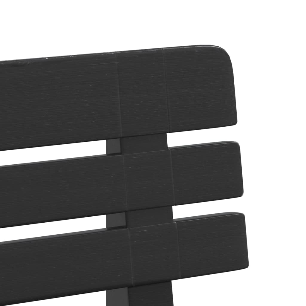 Banco de jardim 110x52x71 cm polipropileno antracite - Image 6