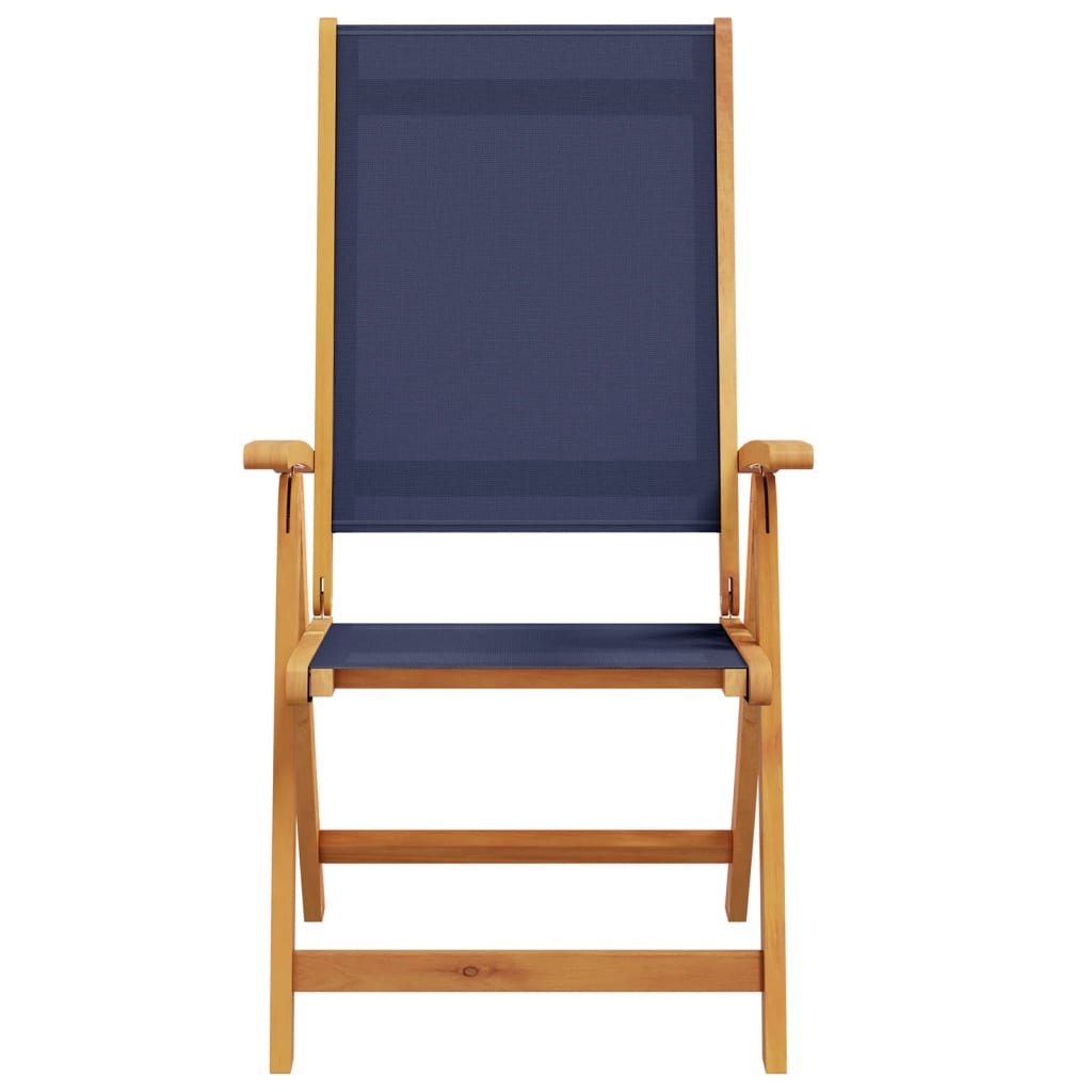 Cadeiras de jardim dobráveis 2 pcs acácia maciça e textilene - Image 3