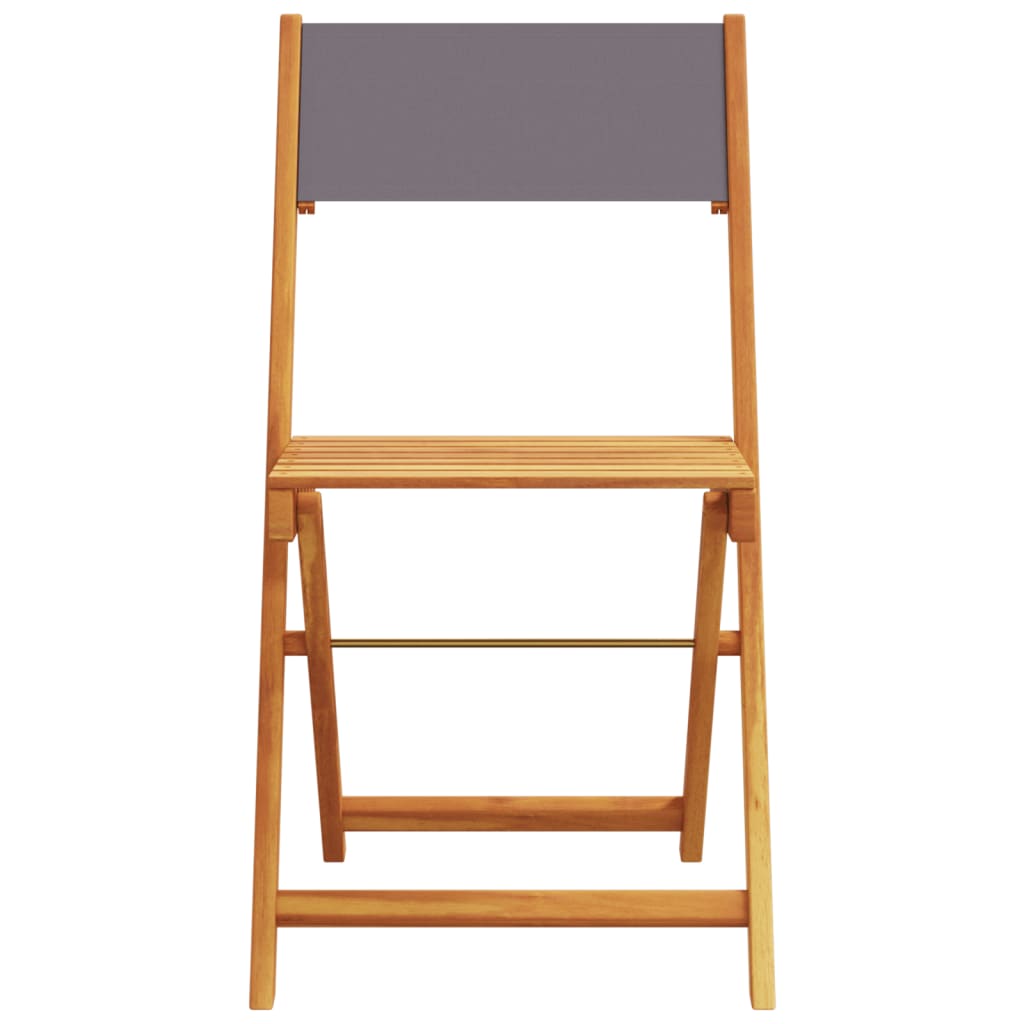 3 pcs conjunto de bistrô tecido e madeira maciça antracite - Image 3