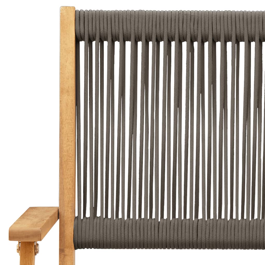 3 pcs conjunto de bistrô polipropileno/madeira maciça cinzento - Image 9