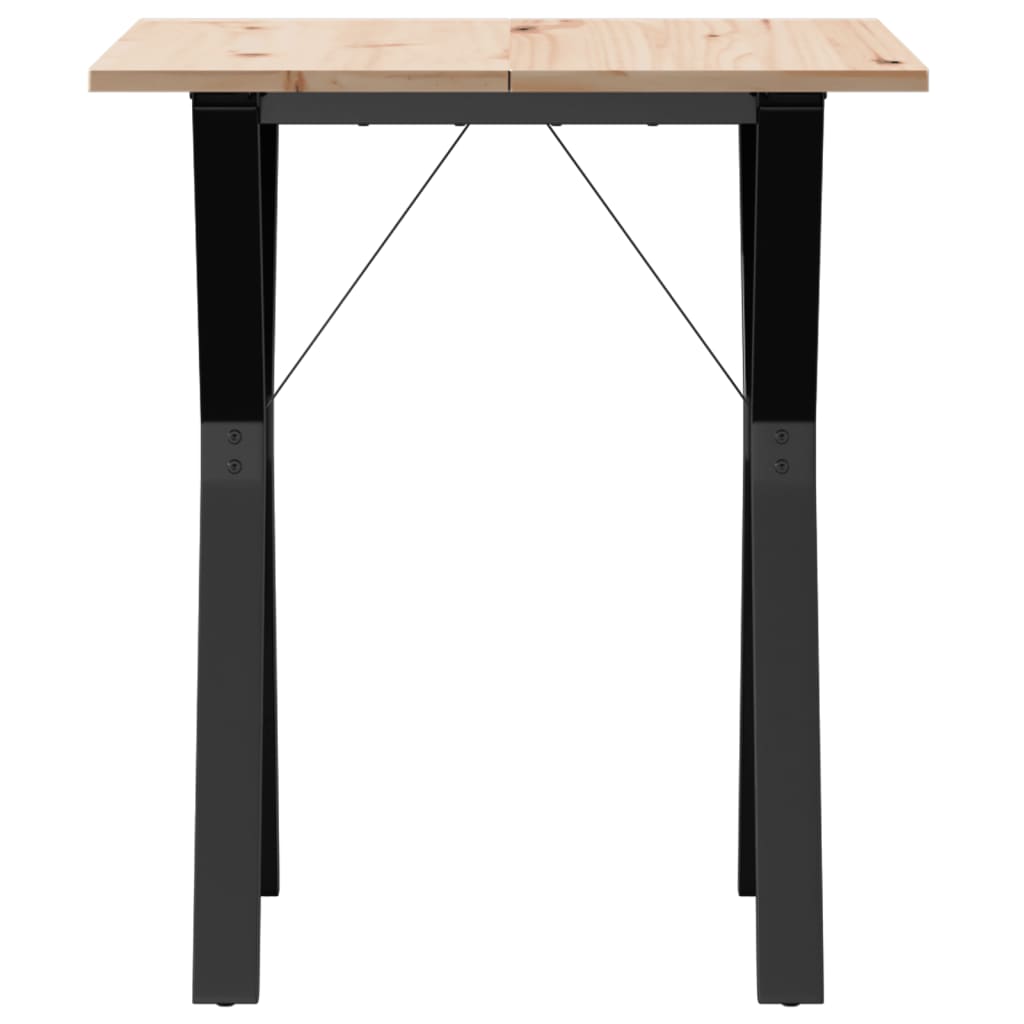 Mesa de jantar estrutura em Y 70x70x75 cm pinho e ferro fundido - Image 3
