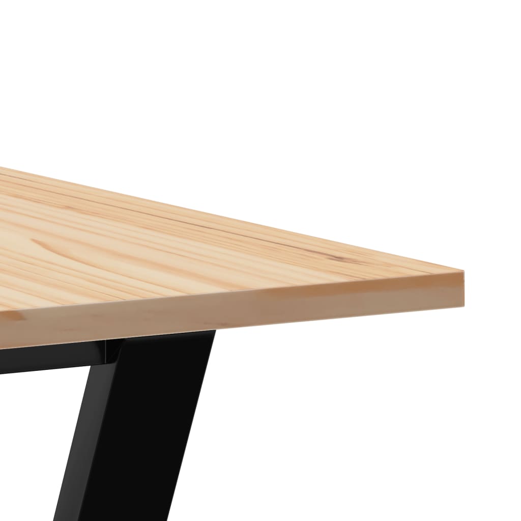 Mesa de jantar estrutura em Y 70x70x75 cm pinho e ferro fundido - Image 6