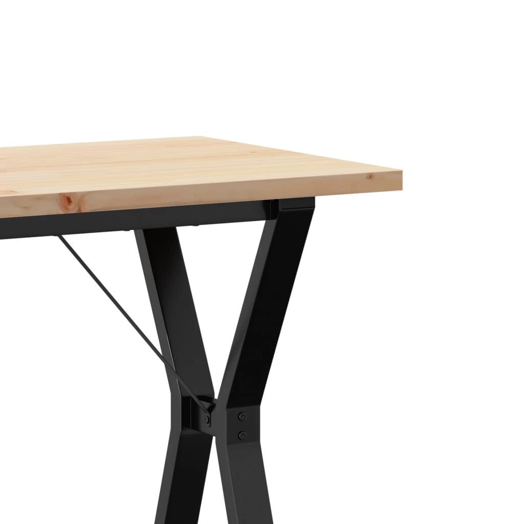 Mesa de jantar estrutura em Y 80x50x75,5 cm pinho/ferro fundido - Image 6