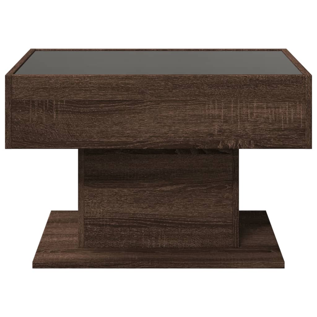Mesa de centro c/ LEDs 70x50x45 cm derivados de madeira - Image 5