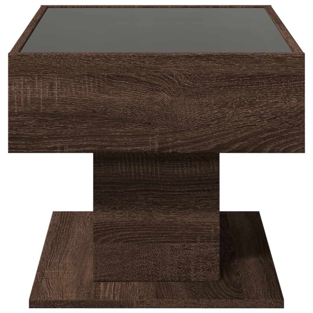Mesa de centro c/ LEDs 70x50x45 cm derivados de madeira - Image 6
