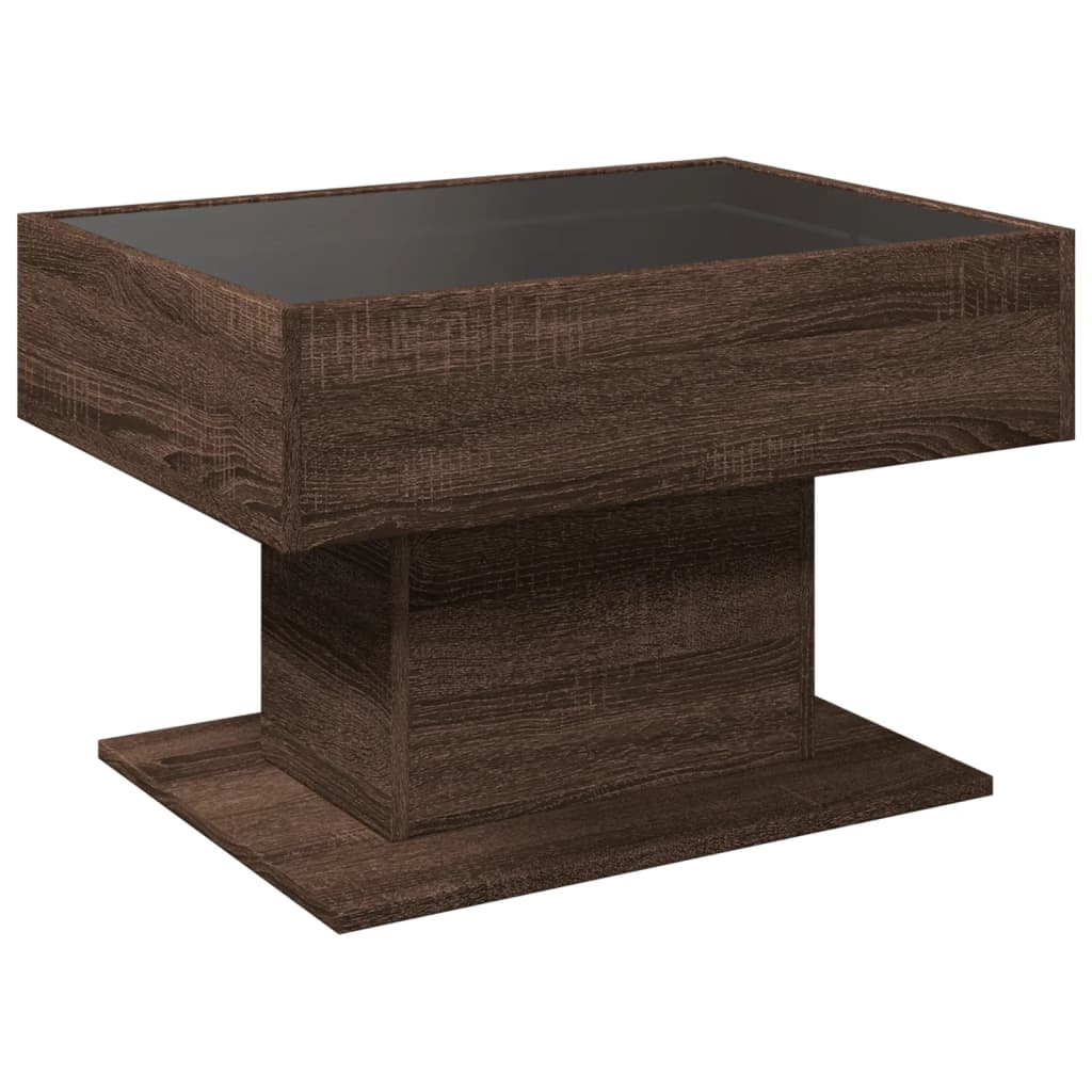 Mesa de centro c/ LEDs 70x50x45 cm derivados de madeira - Image 7