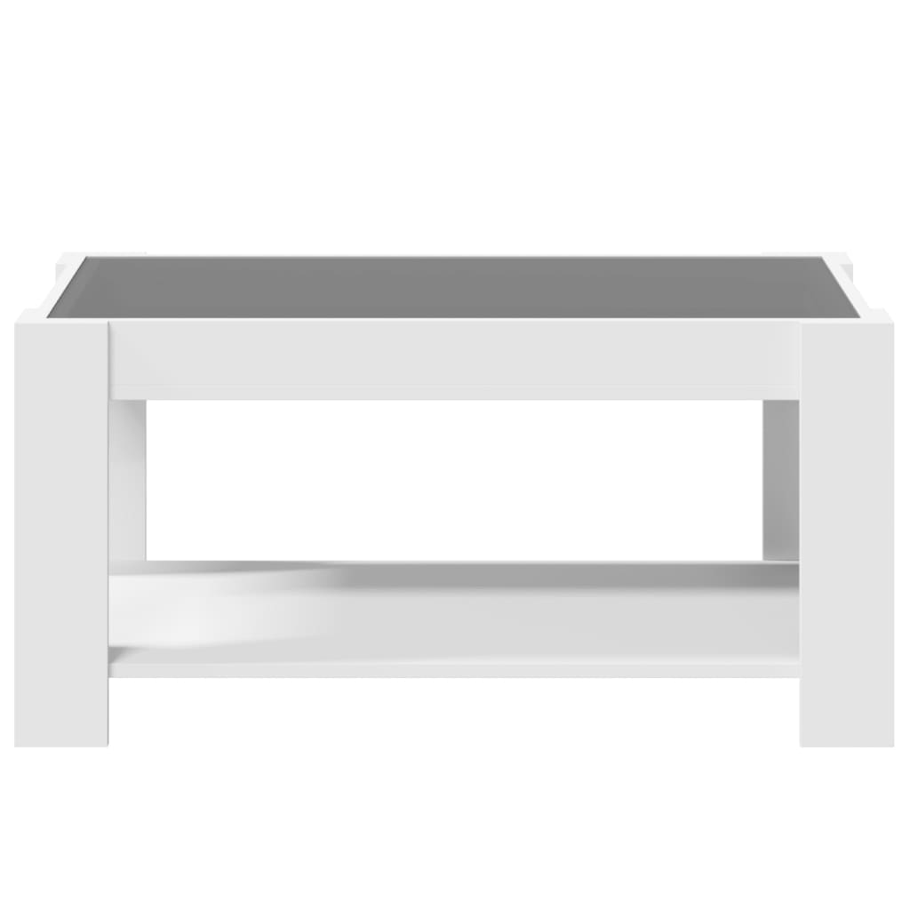 Mesa de centro c/ LEDs 93x53x45 cm derivados de madeira branco - Image 5