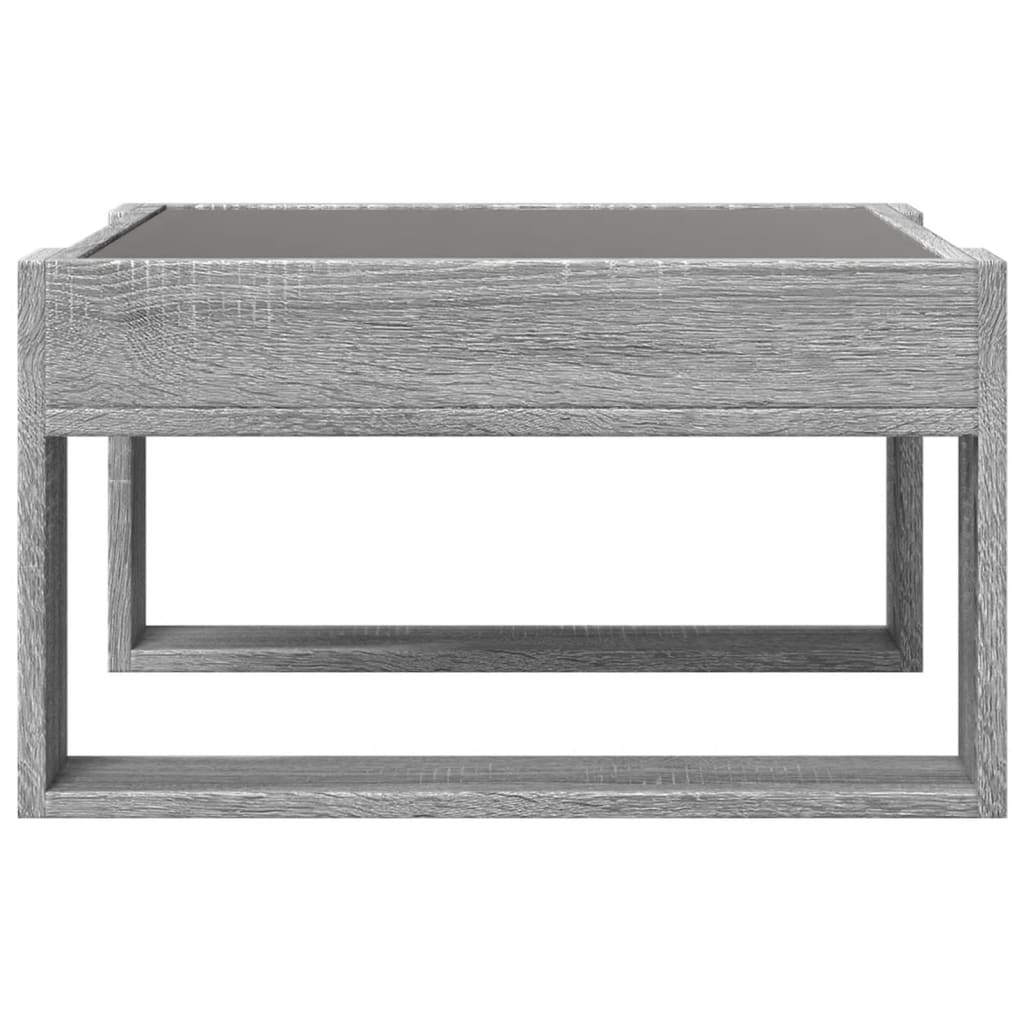 Mesa de centro luzes LED Infinity 50x53x30 cm cinzento sonoma - Image 5