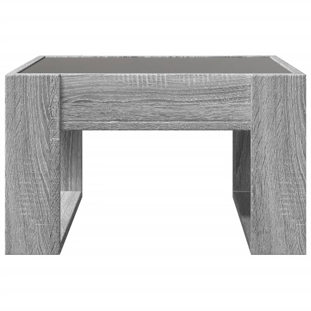 Mesa de centro luzes LED Infinity 50x53x30 cm cinzento sonoma - Image 6