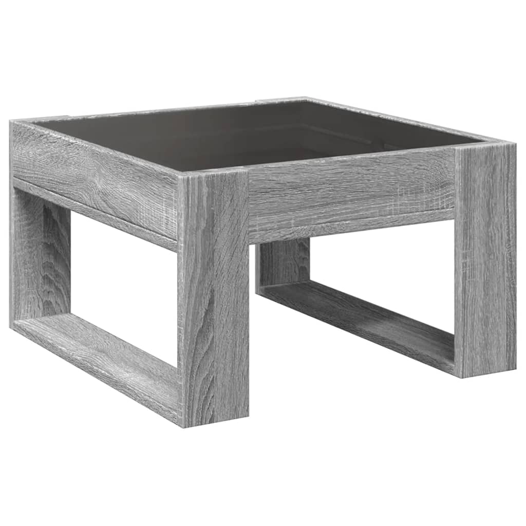 Mesa de centro luzes LED Infinity 50x53x30 cm cinzento sonoma - Image 7