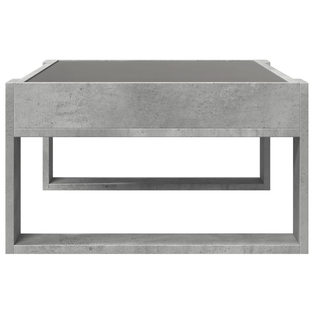 Mesa de centro luzes LED Infinity 70x53x30 cm cinzento cimento - Image 6