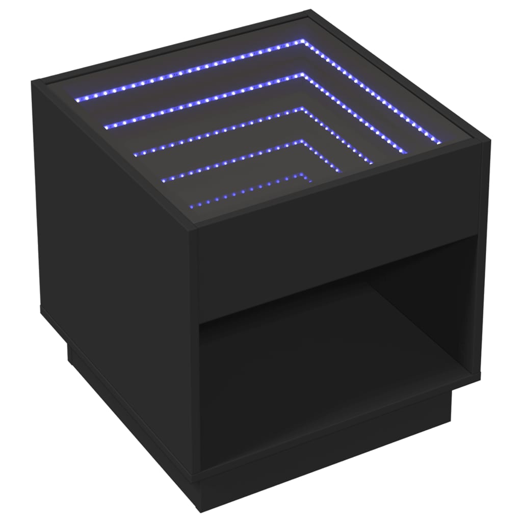 Mesa de centro luzes LED Infinity 50x50x50 cm preto - Image 2