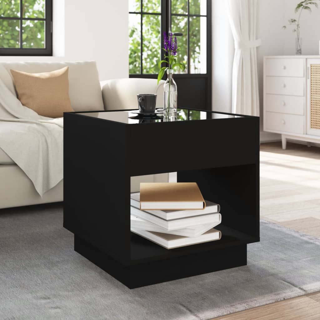 Mesa de centro luzes LED Infinity 50x50x50 cm preto - Image 3