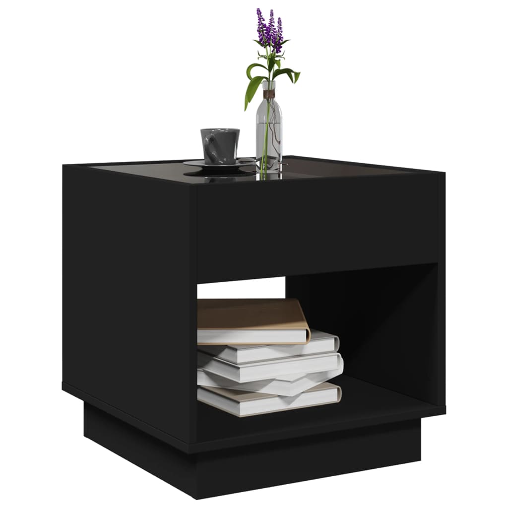 Mesa de centro luzes LED Infinity 50x50x50 cm preto - Image 4