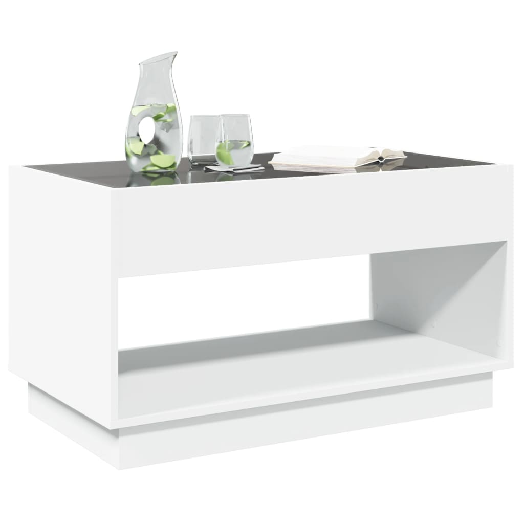 Mesa de centro luzes LED Infinity 90x50x50 cm branco - Image 3