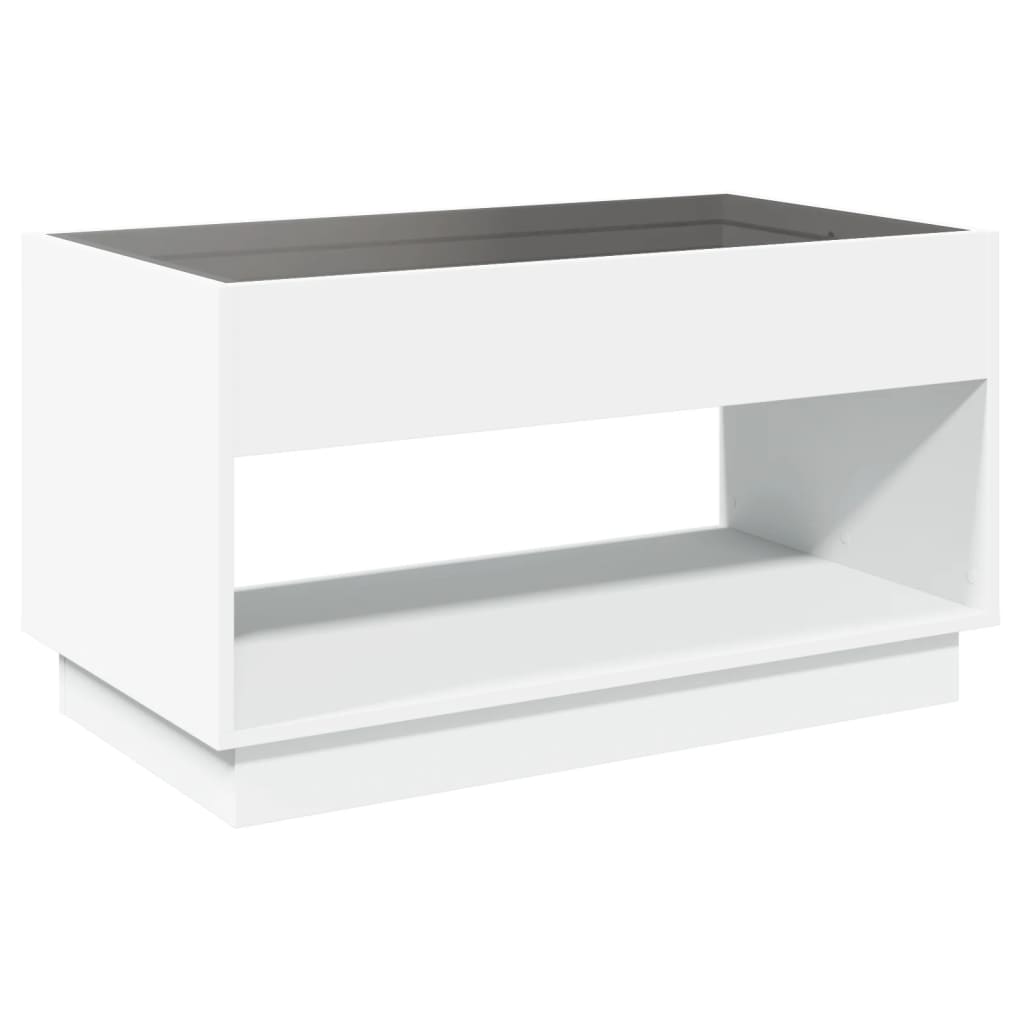 Mesa de centro luzes LED Infinity 90x50x50 cm branco - Image 7