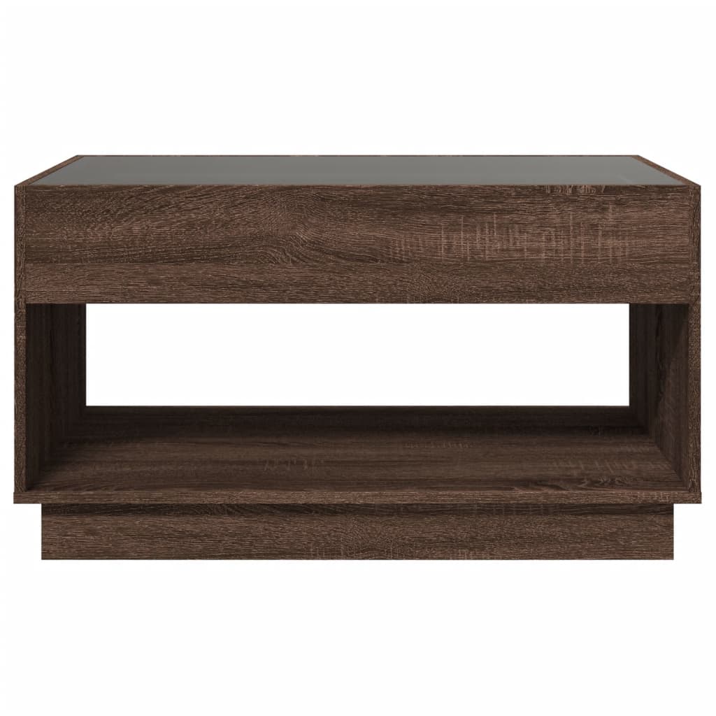 Mesa de centro luzes LED Infinity 90x50x50 cm carvalho castanho - Image 5