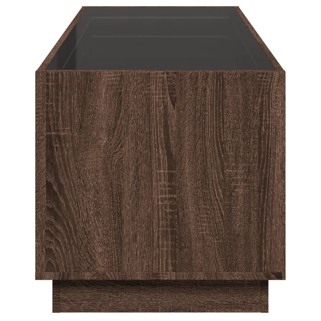 Mesa de centro luzes LED Infinity 90x50x50 cm carvalho castanho - Image 6
