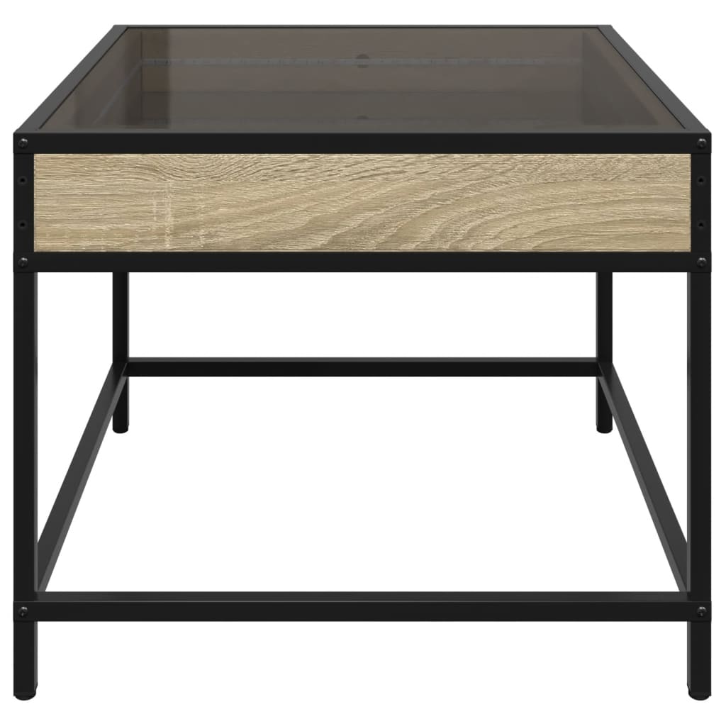 Mesa de centro luzes LED Infinity 50x50x41 cm carvalho sonoma - Image 6