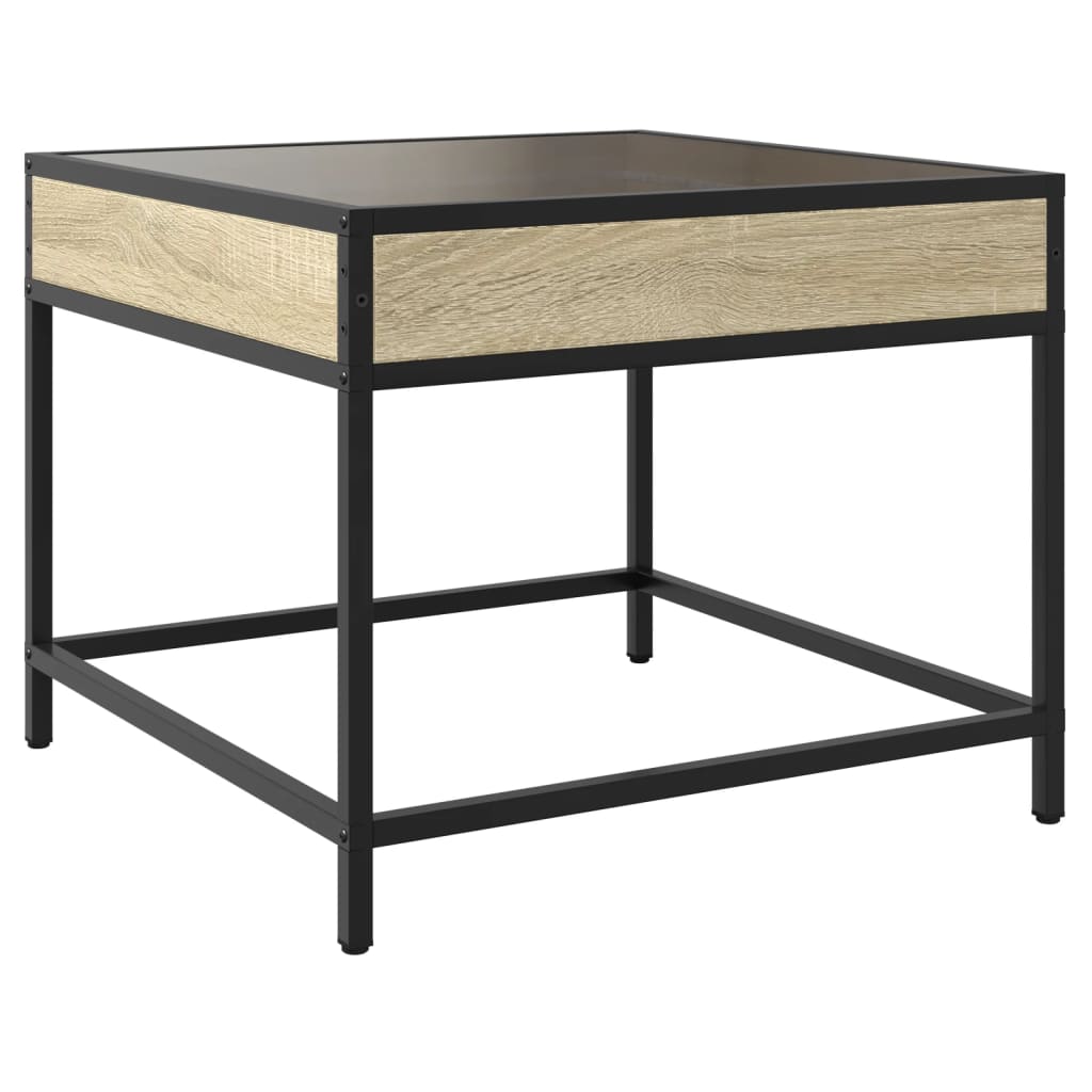 Mesa de centro luzes LED Infinity 50x50x41 cm carvalho sonoma - Image 7