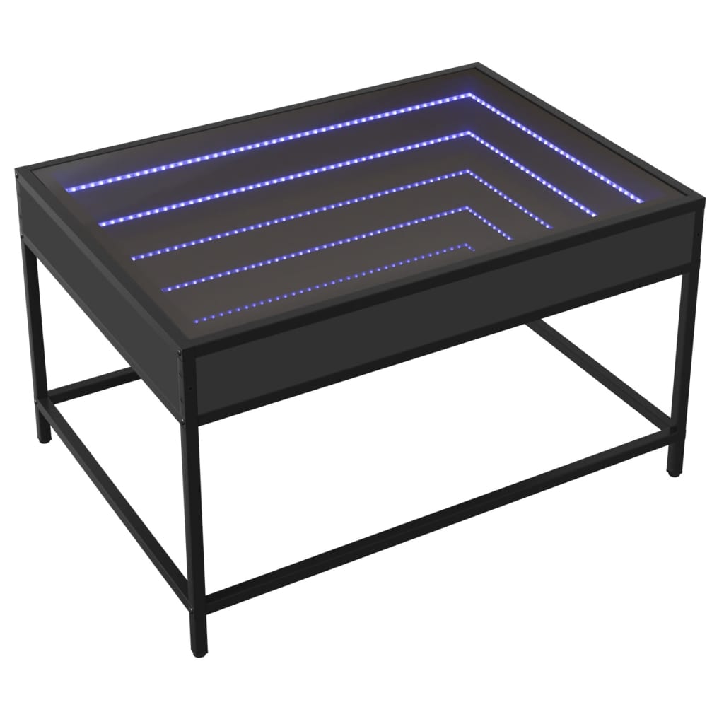 Mesa de centro luzes LED Infinity 70x50x41 cm preto - Image 2