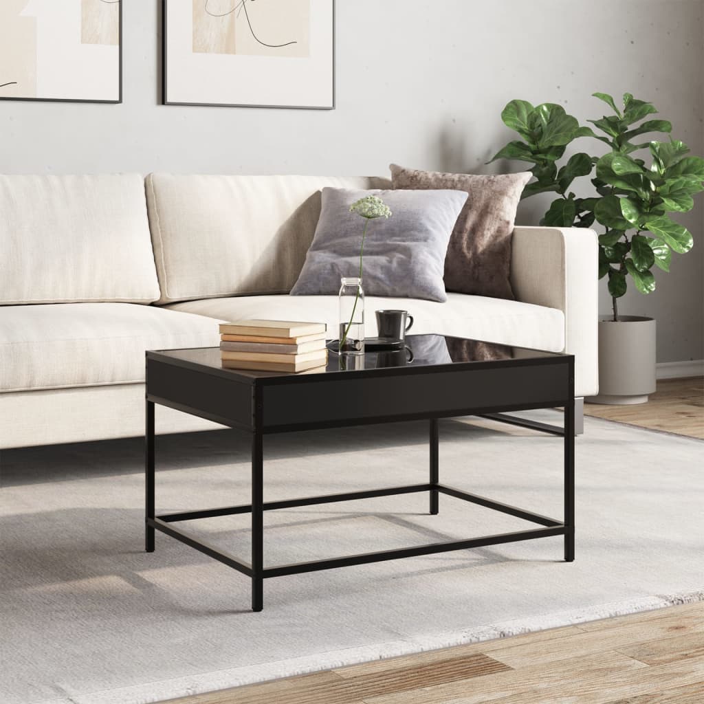 Mesa de centro luzes LED Infinity 70x50x41 cm preto - Image 3