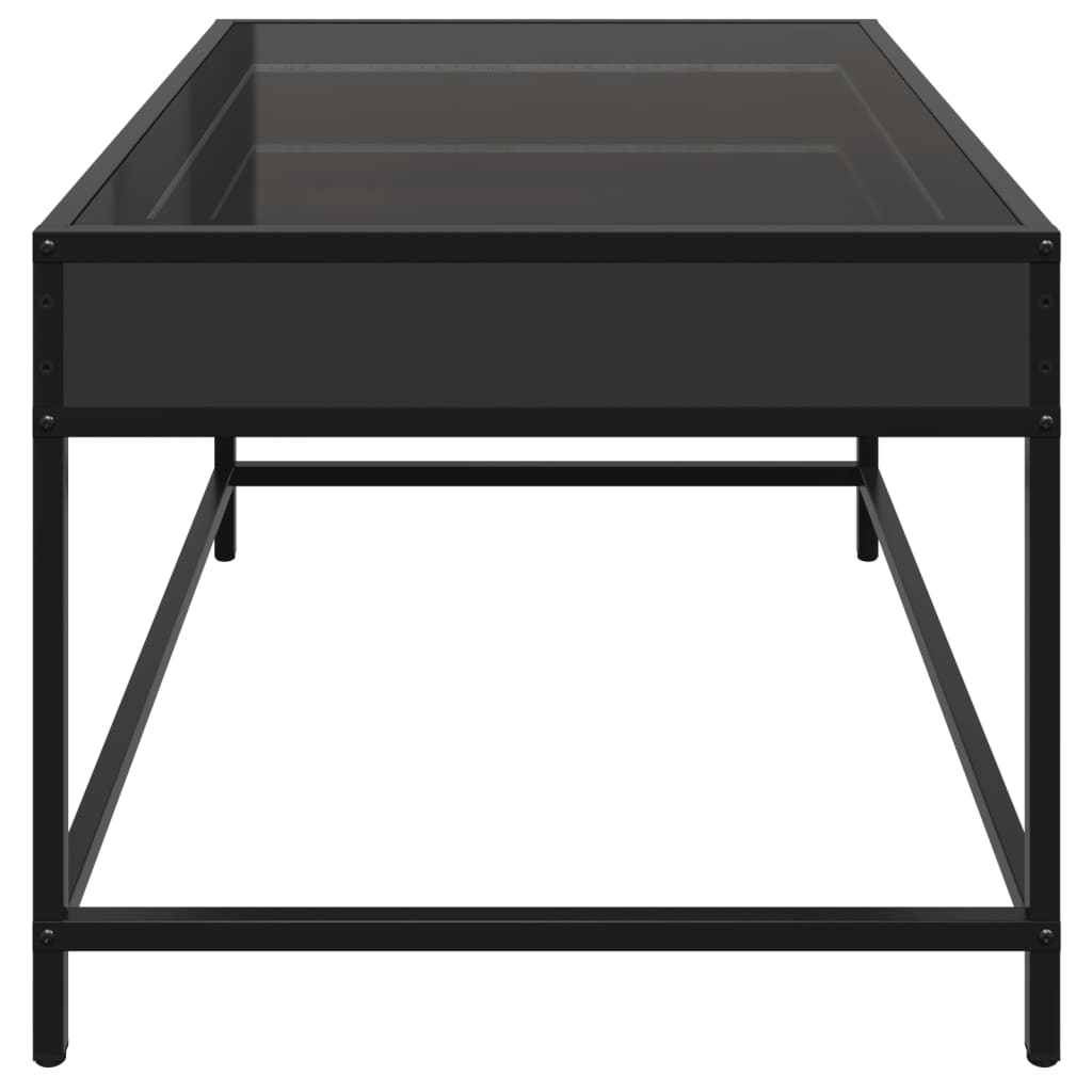 Mesa de centro luzes LED Infinity 70x50x41 cm preto - Image 6