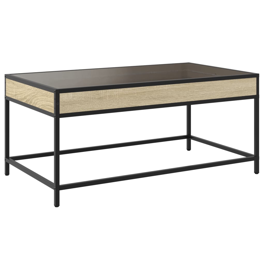 Mesa de centro luzes LED Infinity 90x50x41 cm carvalho sonoma - Image 7