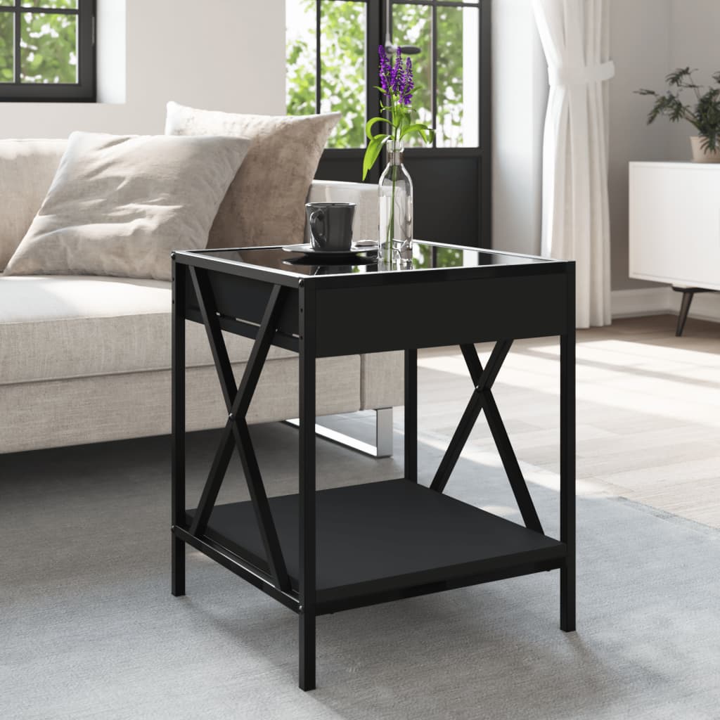 Mesa de centro com luzes LED Infinity 40x40x49 cm preto - Image 3