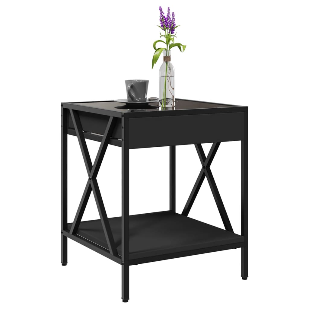 Mesa de centro com luzes LED Infinity 40x40x49 cm preto - Image 4