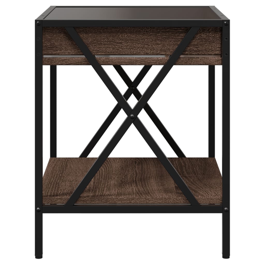Mesa de centro luzes LED Infinity 40x40x49 cm carvalho castanho - Image 6