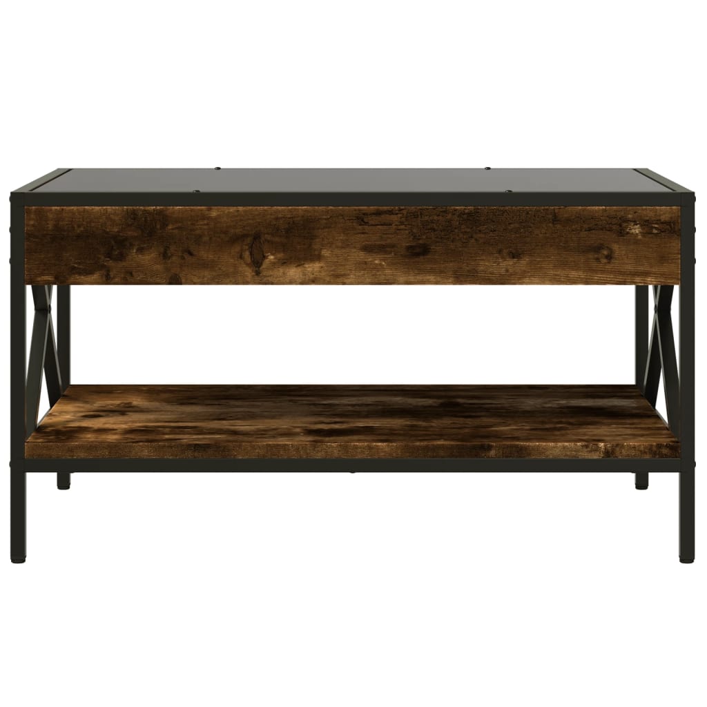 Mesa de centro luzes LED Infinity 70x50x38 cm carvalho fumado - Image 5