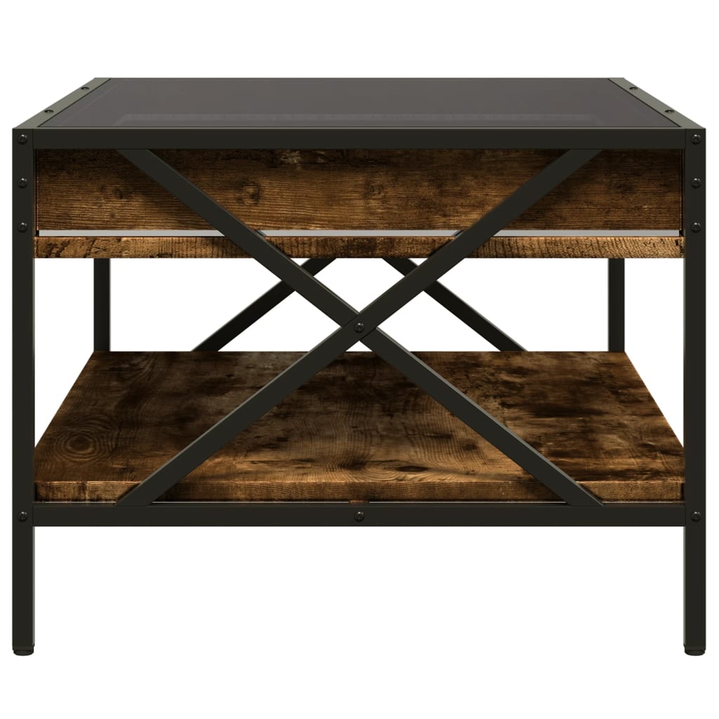 Mesa de centro luzes LED Infinity 70x50x38 cm carvalho fumado - Image 6