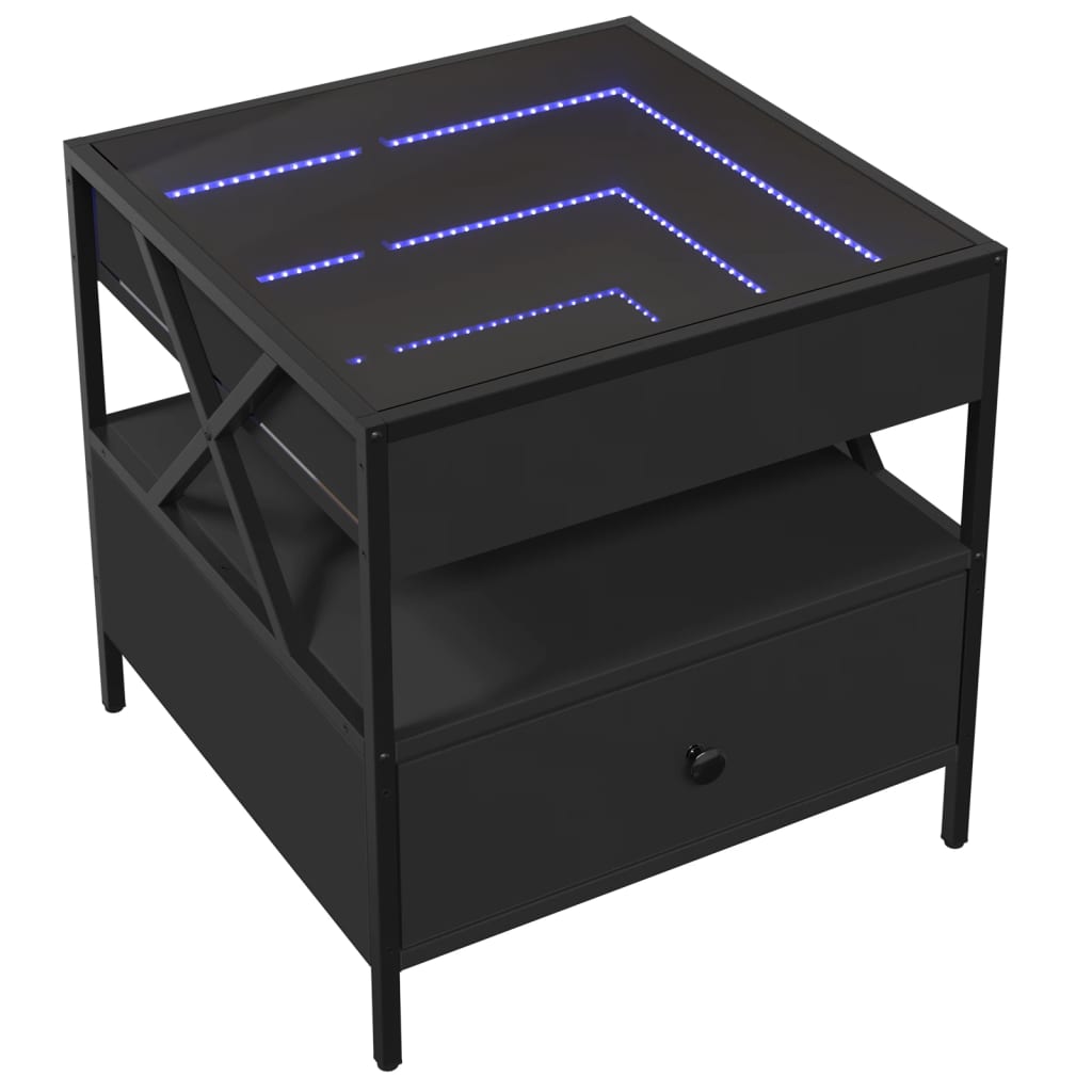 Mesa de centro c/ luzes LED Infinity 50x50x51 cm preto - Image 2