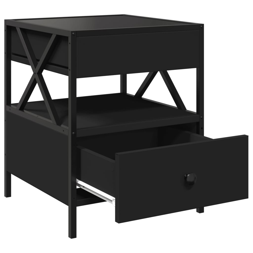 Mesa de centro com luzes LED Infinity 40x40x51 cm preto - Image 11