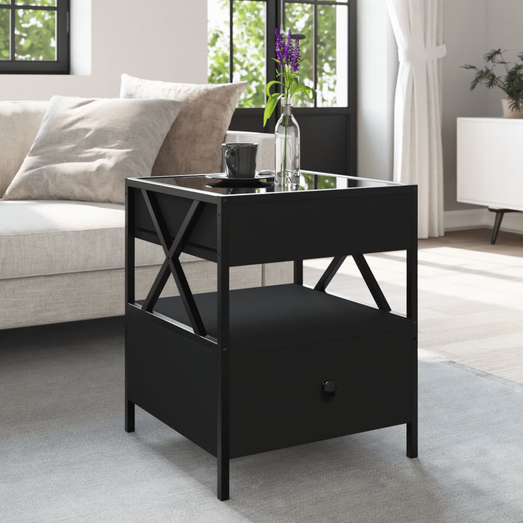 Mesa de centro com luzes LED Infinity 40x40x51 cm preto - Image 3