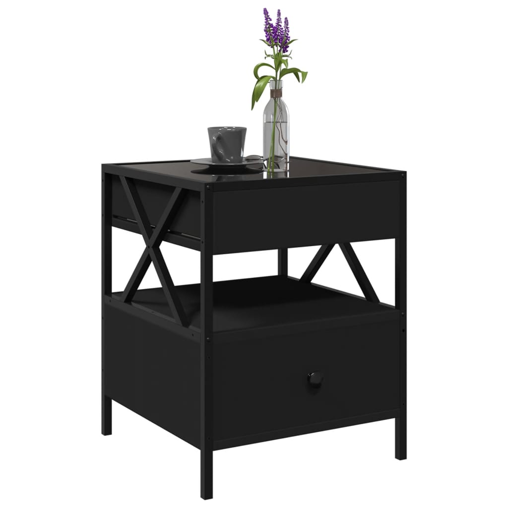 Mesa de centro com luzes LED Infinity 40x40x51 cm preto - Image 4