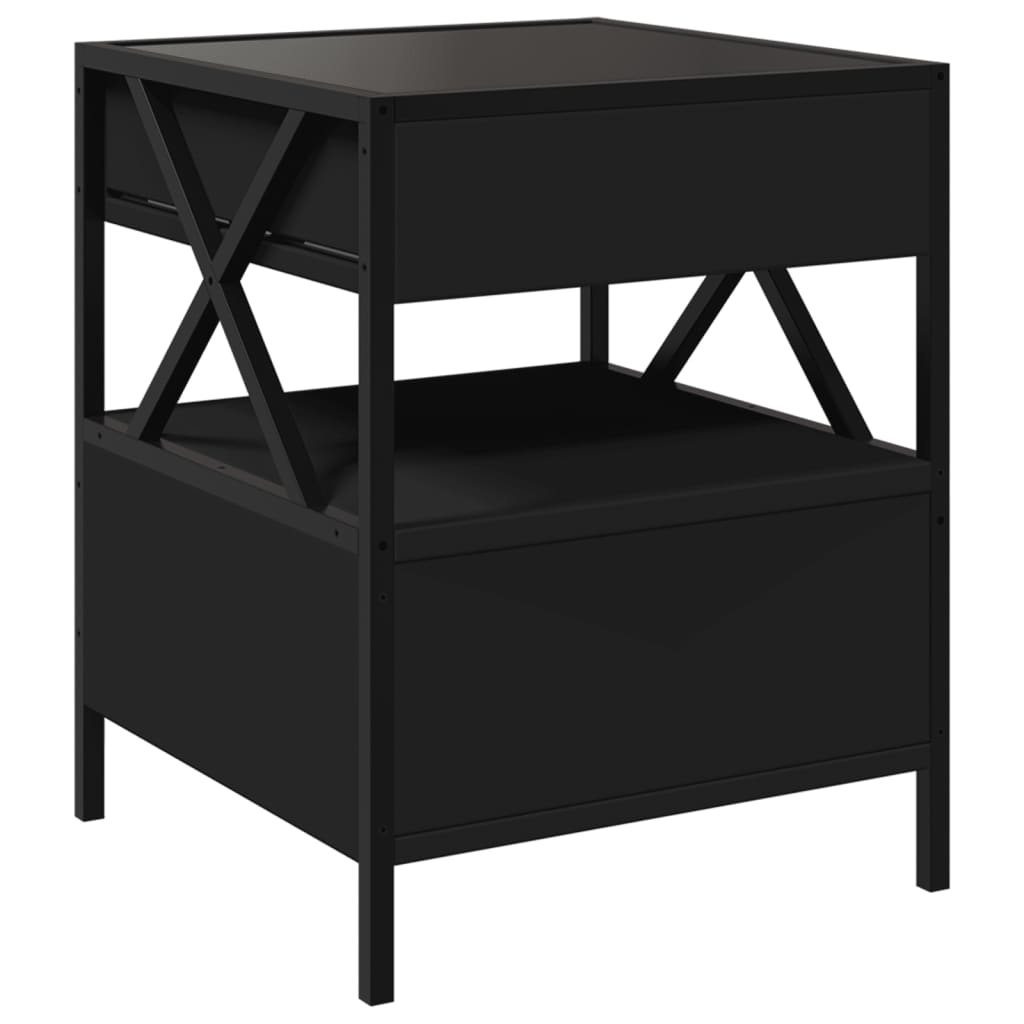 Mesa de centro com luzes LED Infinity 40x40x51 cm preto - Image 7
