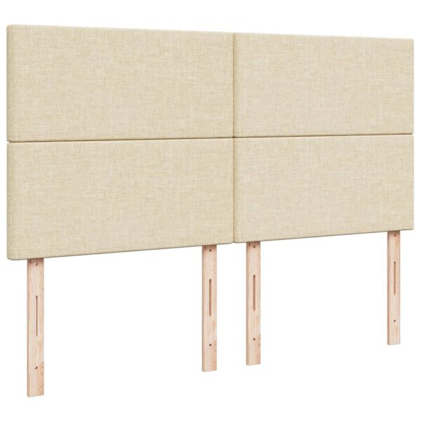 Cama com molas/colchão 180x200 cm tecido cor creme - Image 6