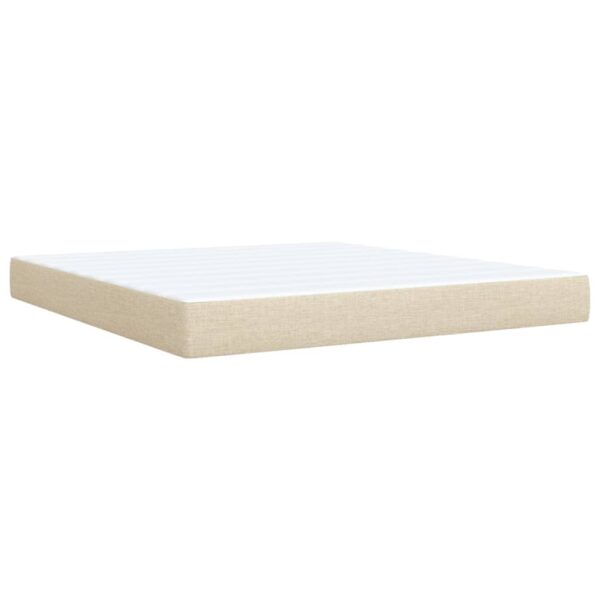 Cama com molas/colchão 180x200 cm tecido cor creme - Image 9