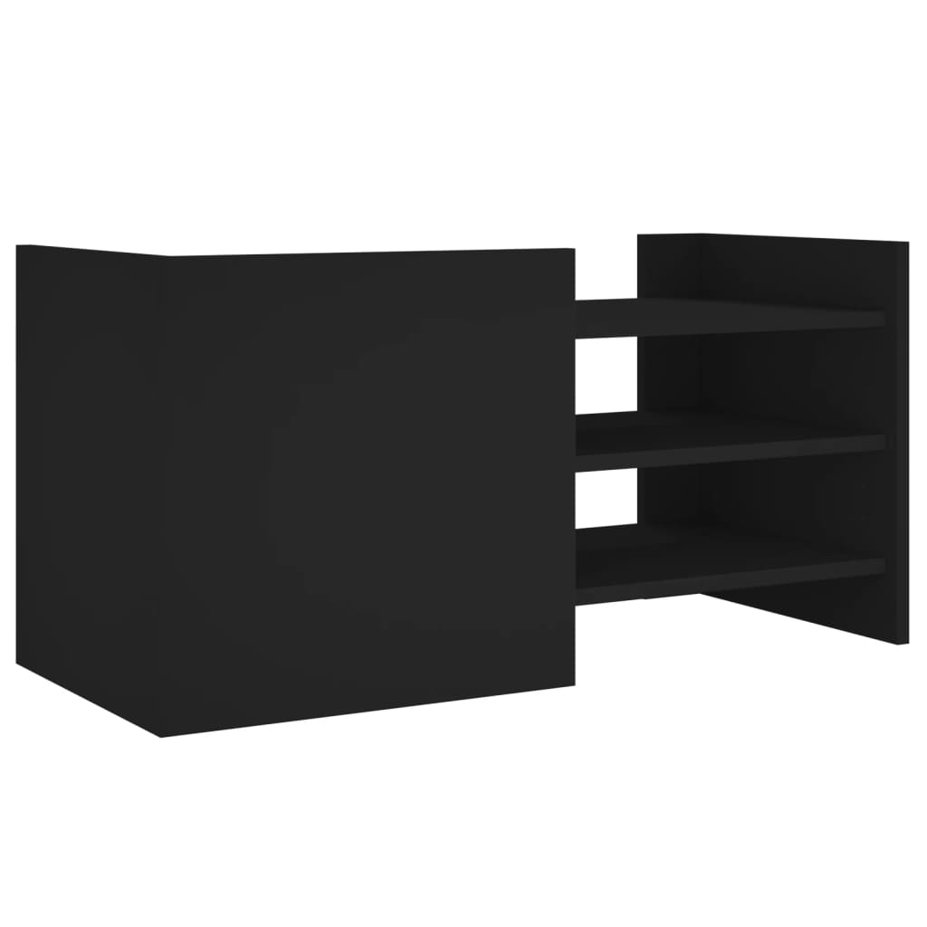 Móvel de TV 80x35x40 cm derivados de madeira preto - Image 5