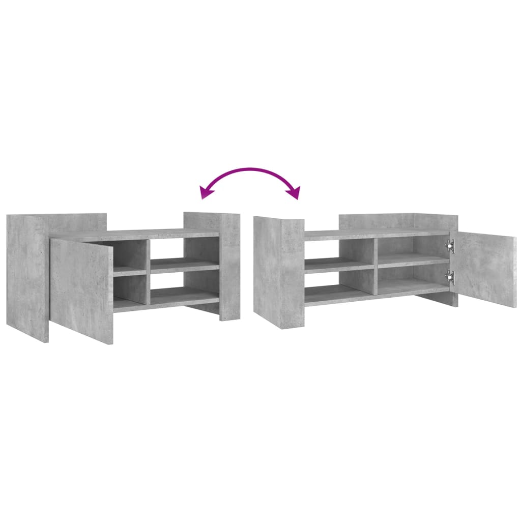 Móvel de TV 80x35x40 cm derivados de madeira cinza-cimento - Image 6