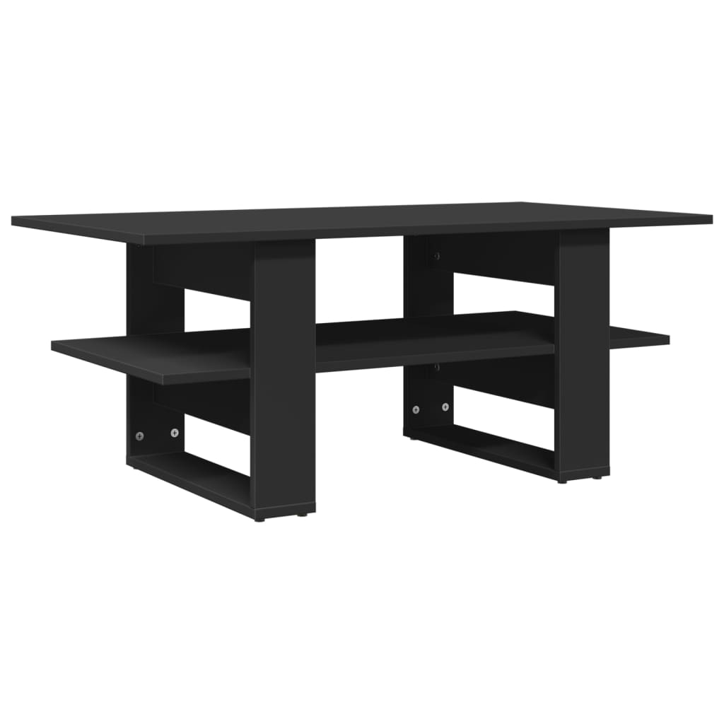 Mesa de centro 102x55x42 cm derivados de madeira preto - Image 4