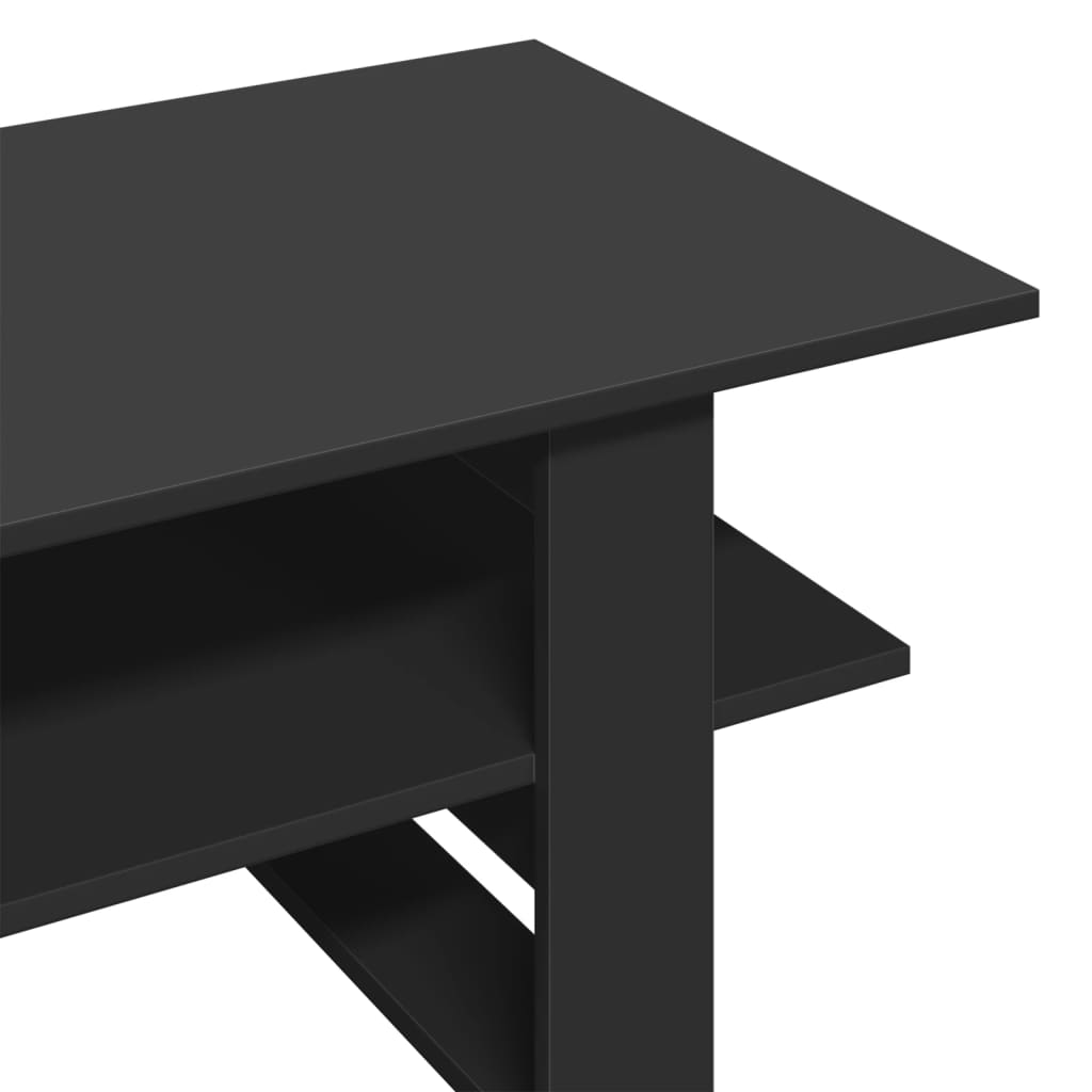 Mesa de centro 102x55x42 cm derivados de madeira preto - Image 5